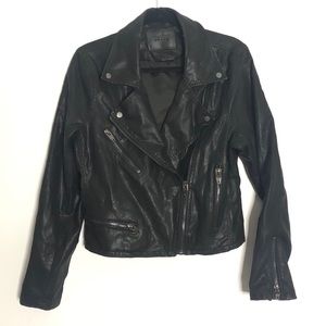 BLANK NYC Vegan Leather Biker Jacket Sz L